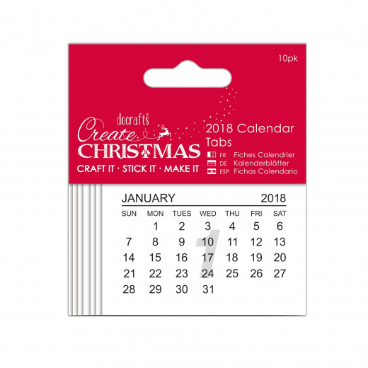 2018 Calendar Tabs